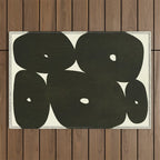Abstract composition A01-black Outdoor Rug Gallery Image 1