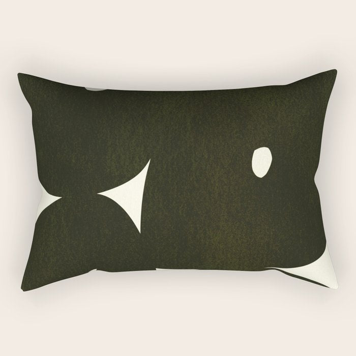 Abstract composition A01-black Rectangular Pillow Gallery Image 2