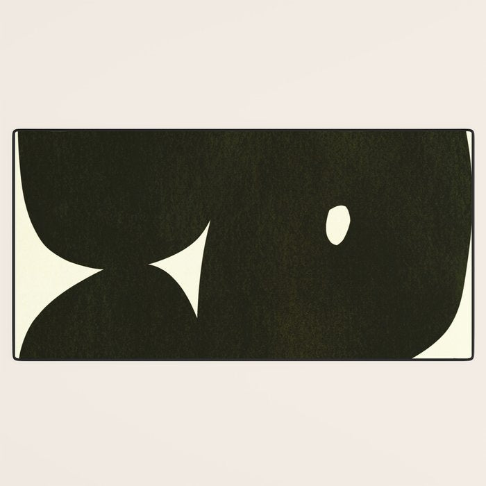 Abstract composition A01-black Desk Mat Gallery Image 3