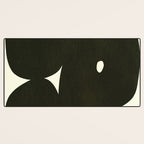 Abstract composition A01-black Desk Mat Gallery Image 3