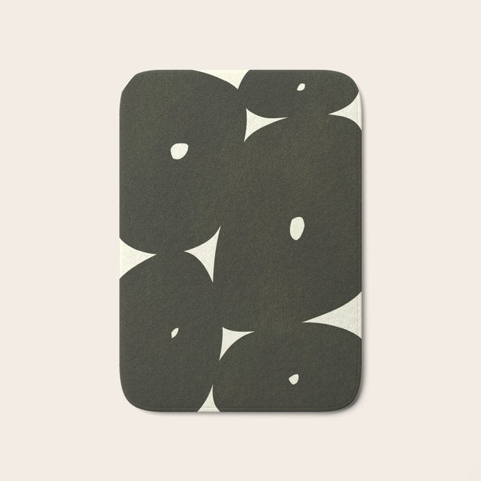 Abstract composition A01-black Bath Mat Gallery Image 1