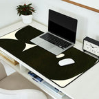 Abstract composition A01-black Desk Mat Gallery Image 2