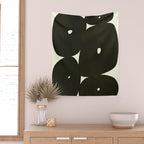 Abstract composition A01-black Wall Tapestry Gallery Image 2