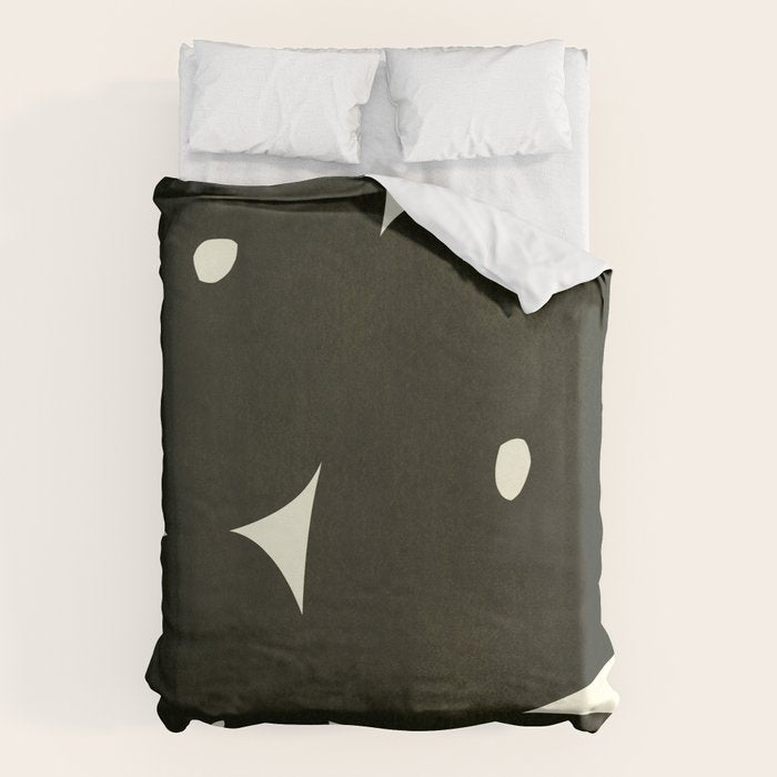Abstract composition A01-black Duvet Cover Gallery Image 6