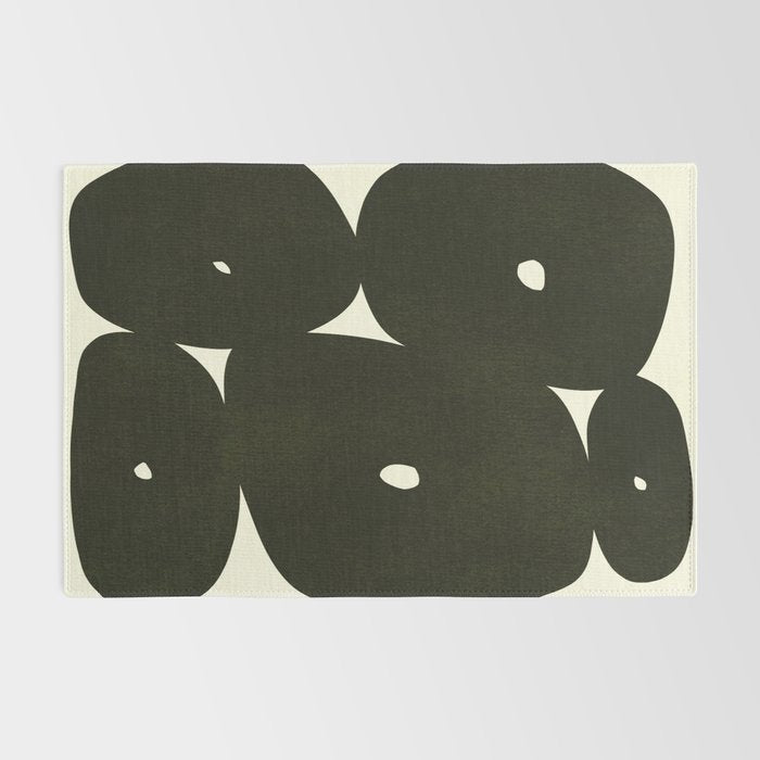 Abstract composition A01-black Rug Gallery Image 2