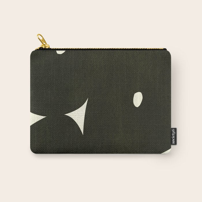 Abstract composition A01-black Carry All Pouch Gallery Image 1
