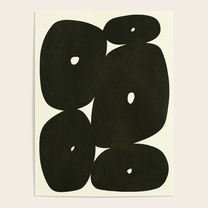 Abstract composition A01-black Poster Gallery Image 4