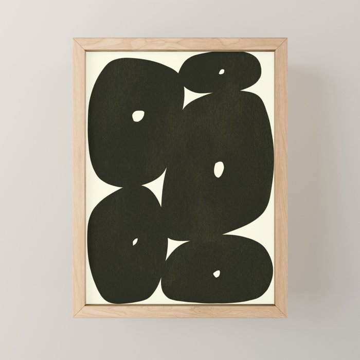 Abstract composition A01-black Mini Art Print Gallery Image 1