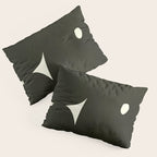 Abstract composition A01-black Pillow Sham Gallery Image 3
