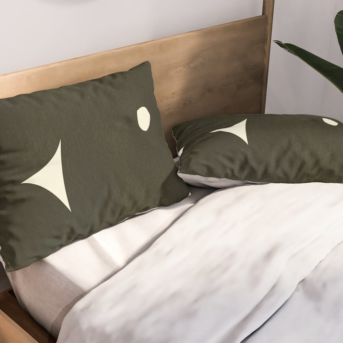 Abstract composition A01-black Pillow Sham Gallery Image 2