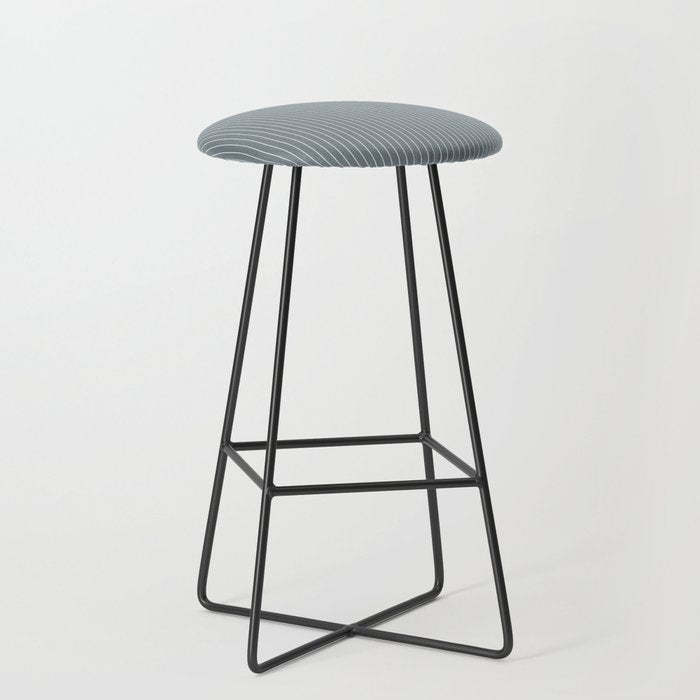 Minimal Arch XLVII Neutral Grey Blue Modern Geometric Lines Stool Gallery Image 1