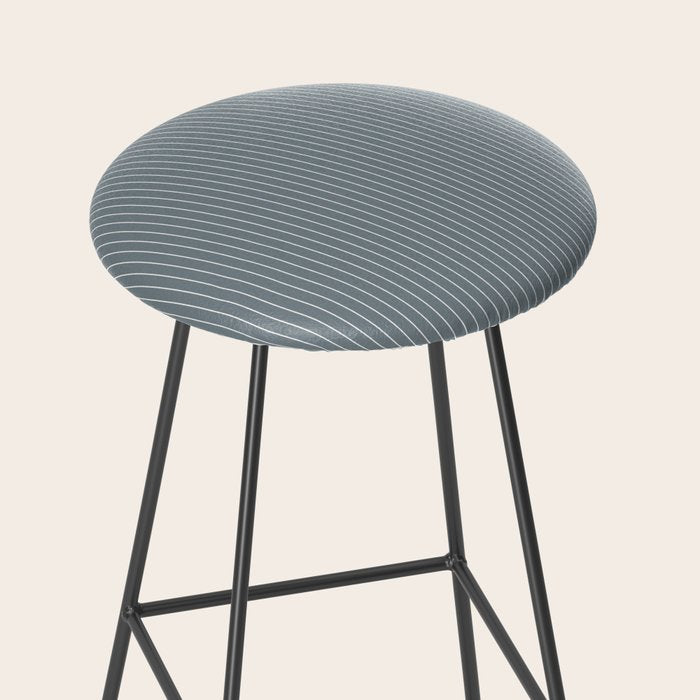 Minimal Arch XLVII Neutral Grey Blue Modern Geometric Lines Stool Gallery Image 2