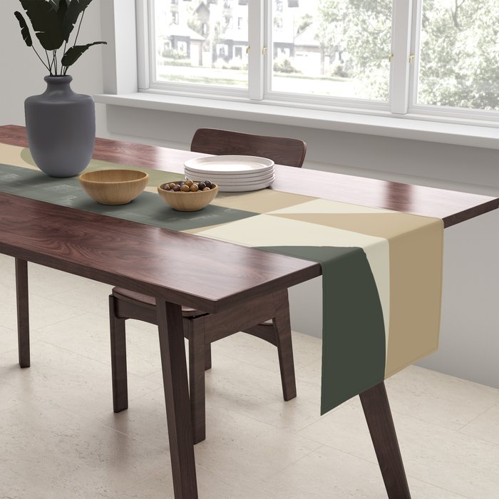 Abstract Scandinavian Art 342 Mid Century Modern Table Runner Gallery Image 2