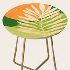 Sunny Palm Frond in Orange and Green Side Table Gallery Image 2