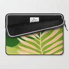Sunny Palm Frond in Orange and Green Laptop Sleeve Gallery Image 2
