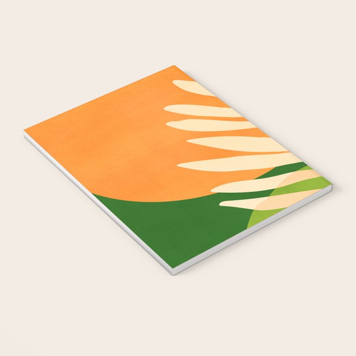 Sunny Palm Frond in Orange and Green Notebook Gallery Image 3