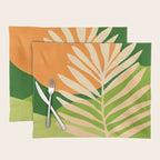 Sunny Palm Frond in Orange and Green Placemat Gallery Image 1