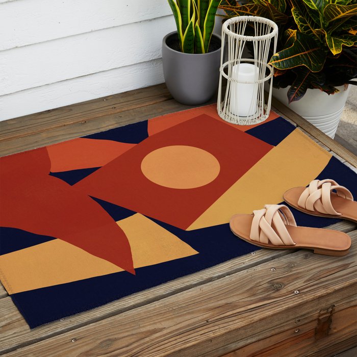 Bold dark background Outdoor Rug Gallery Image 2
