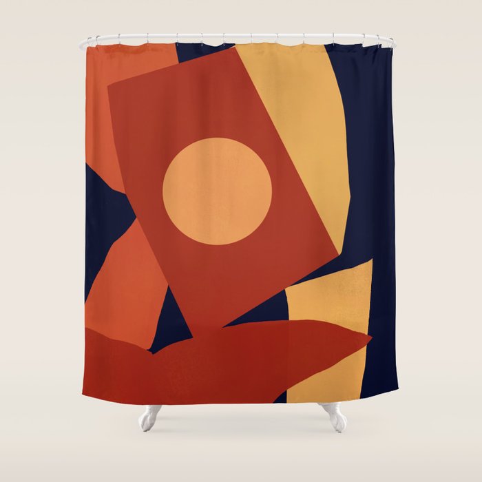 Bold dark background Shower Curtain Gallery Image 1
