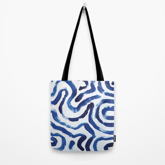 Blue Minimal Tote Bag Gallery Image 2