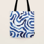 Blue Minimal Tote Bag Gallery Image 1