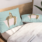 Sea Turtle in Bathtub Pillow Sham Gallery Image 2