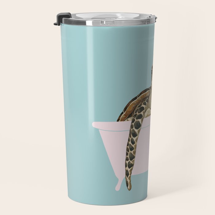 Sea Turtle in Bathtub Travel Mug Gallery Image 3