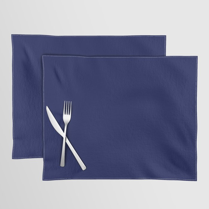 Classic Navy Blue Solid Color Placemat Gallery Image 1