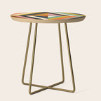 Mid Century Geometric Pattern Technicolor Diamond  Side Table Gallery Image 1