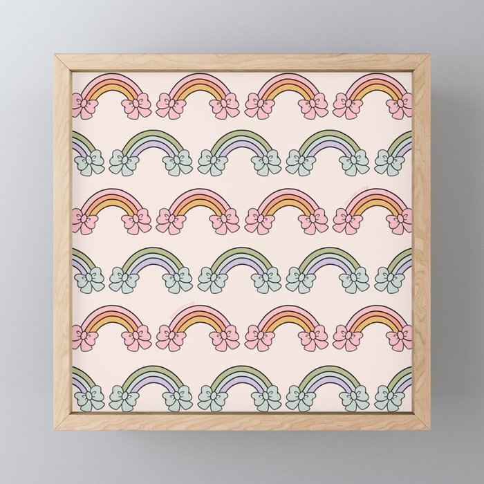 Rainbow Bow Print Mini Art Print Gallery Image 1