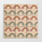 Rainbow Bow Print Wood Wall Art Gallery Image 1