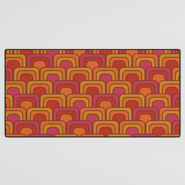 Geometric Retro Pattern Desk Mat Gallery Image 3