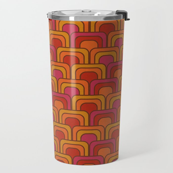 Geometric Retro Pattern Travel Mug Gallery Image 2