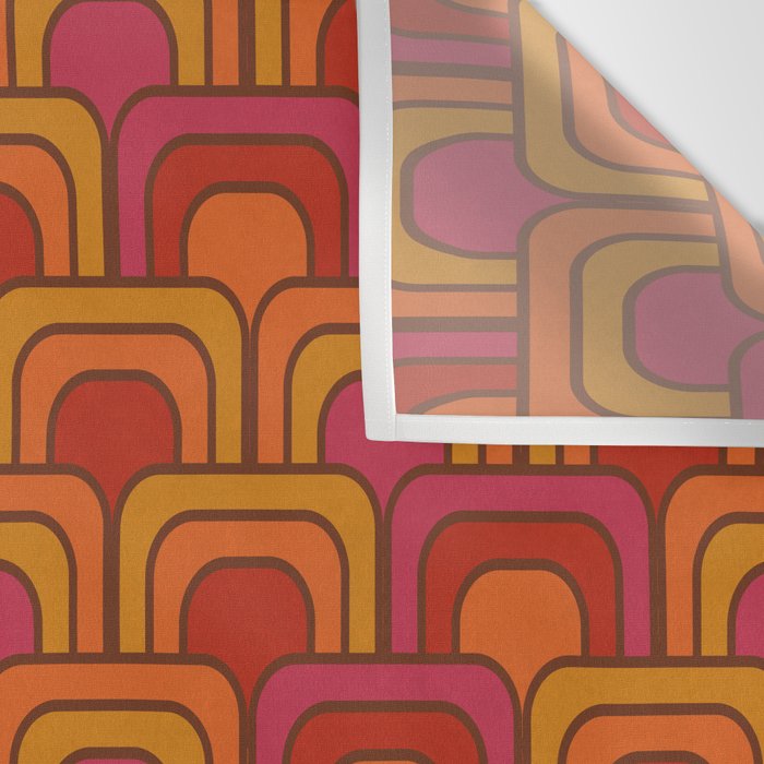 Geometric Retro Pattern Wall Tapestry Gallery Image 3