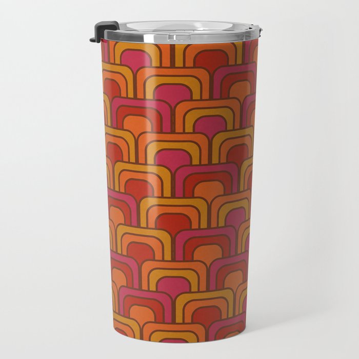 Geometric Retro Pattern Travel Mug Gallery Image 3