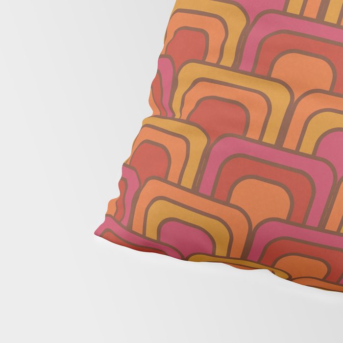 Geometric Retro Pattern Pillow Sham Gallery Image 4