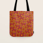 Geometric Retro Pattern Tote Bag Gallery Image 1