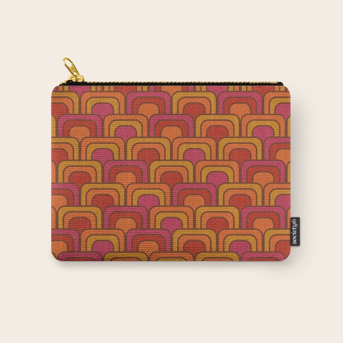 Geometric Retro Pattern Carry All Pouch Gallery Image 1