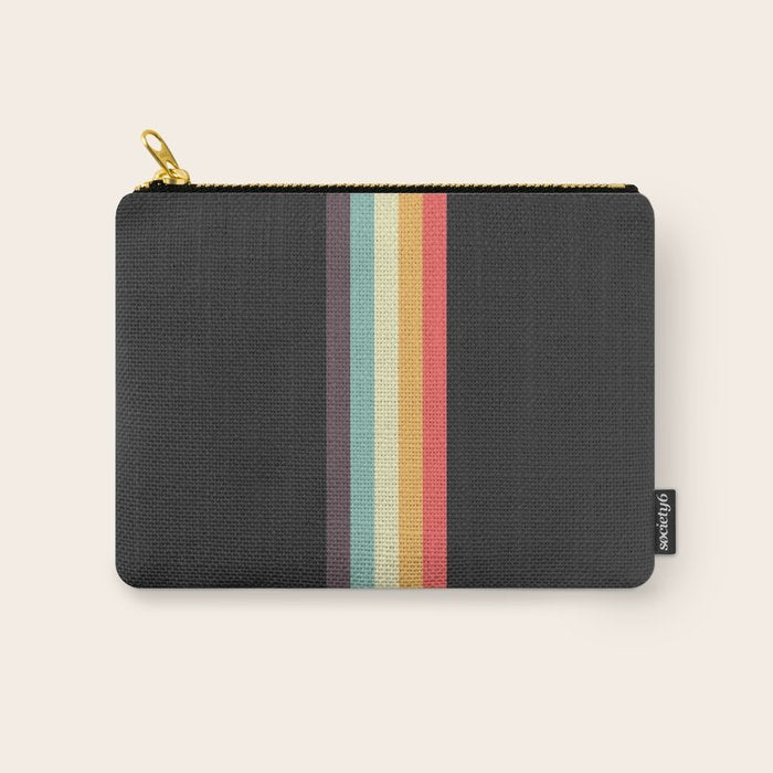 Minimal Classic Rainbow Retro Stripes - Tipua Carry All Pouch Gallery Image 1