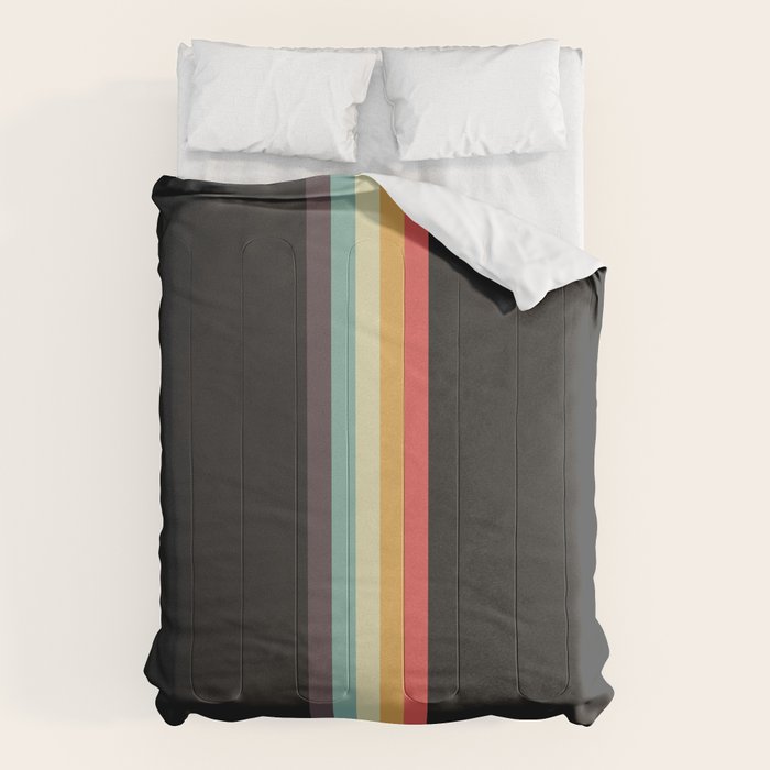 Minimal Classic Rainbow Retro Stripes - Tipua Comforter Gallery Image 6