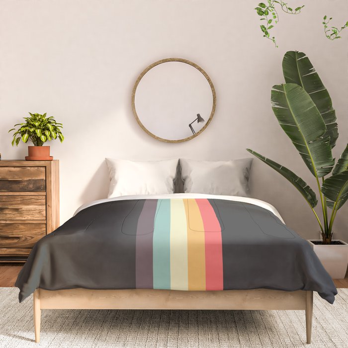Minimal Classic Rainbow Retro Stripes - Tipua Comforter Gallery Image 3