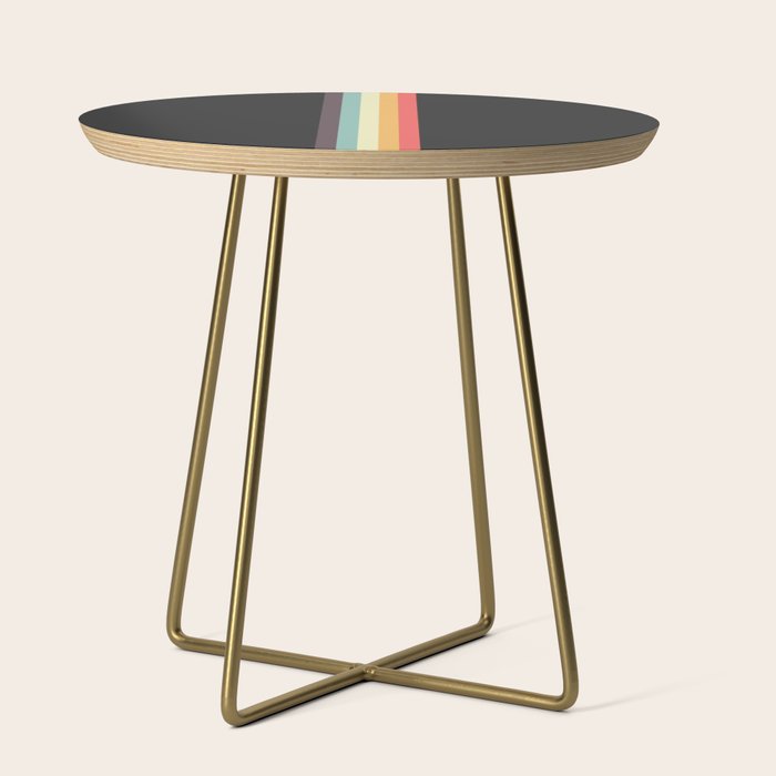 Minimal Classic Rainbow Retro Stripes - Tipua Side Table Gallery Image 1