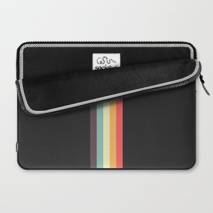 Minimal Classic Rainbow Retro Stripes - Tipua Laptop Sleeve Gallery Image 2
