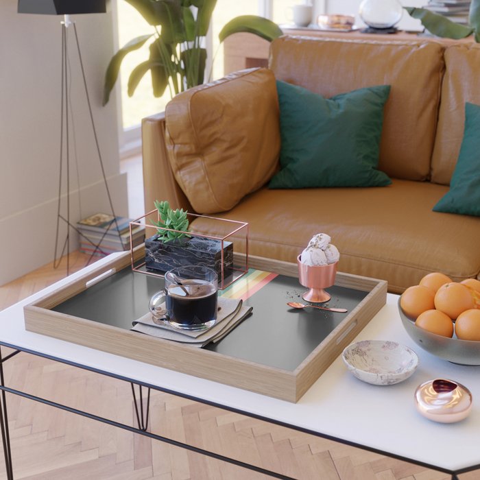 Minimal Classic Rainbow Retro Stripes - Tipua Serving Tray Gallery Image 2