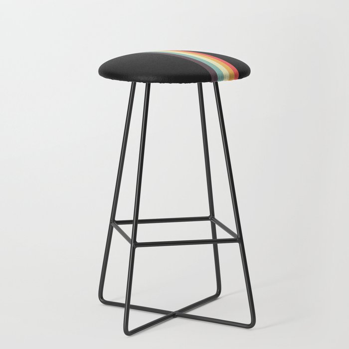 Minimal Classic Rainbow Retro Stripes - Tipua Stool Gallery Image 1
