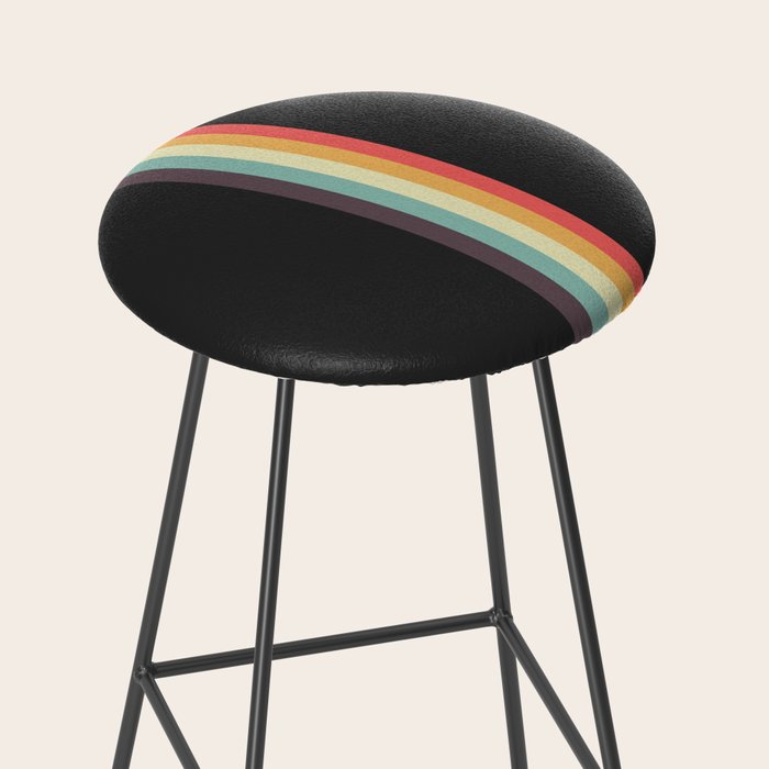 Minimal Classic Rainbow Retro Stripes - Tipua Stool Gallery Image 2