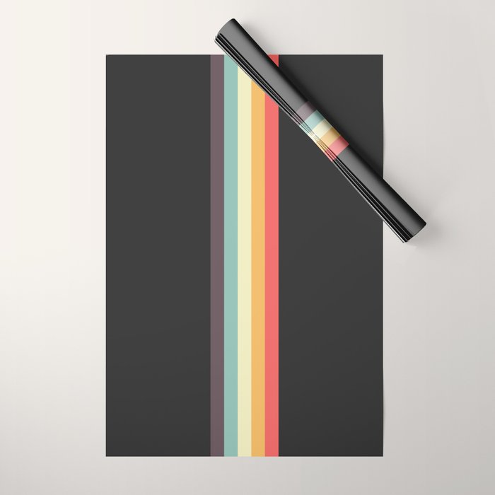 Minimal Classic Rainbow Retro Stripes - Tipua Wrapping Paper Gallery Image 1
