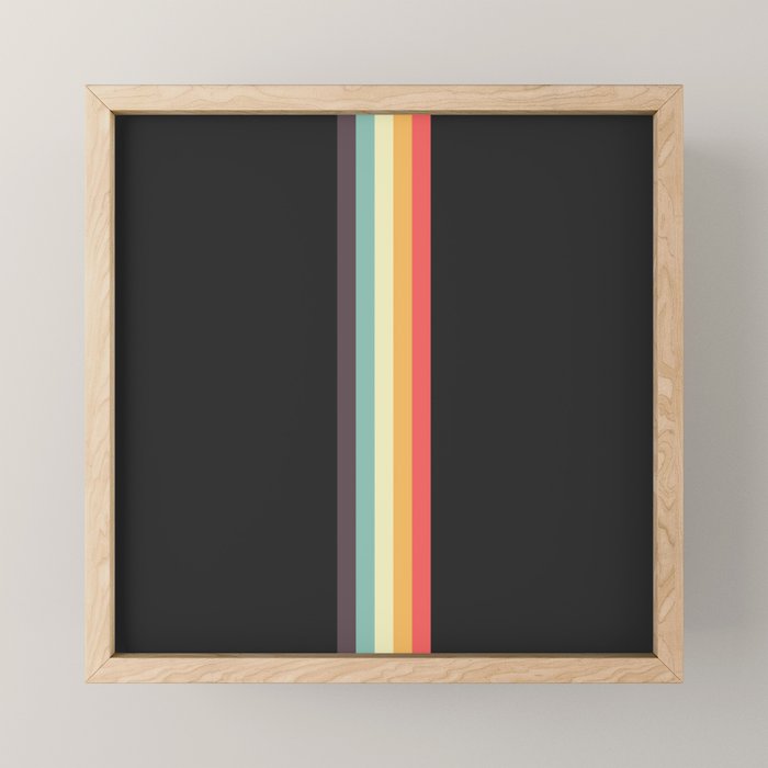 Minimal Classic Rainbow Retro Stripes - Tipua Mini Art Print Gallery Image 1