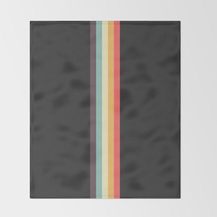 Minimal Classic Rainbow Retro Stripes - Tipua Throw Blanket Gallery Image 2