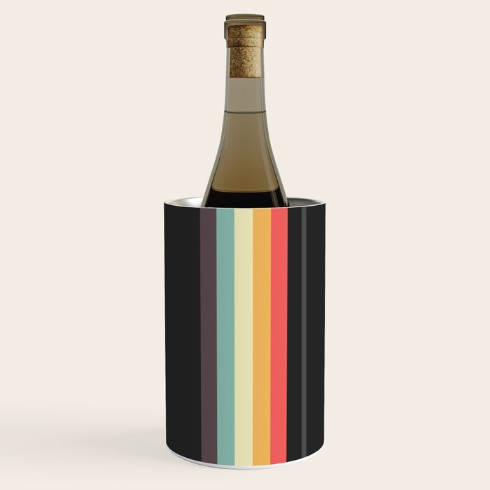 Minimal Classic Rainbow Retro Stripes - Tipua Wine Chiller Gallery Image 1